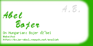 abel bojer business card